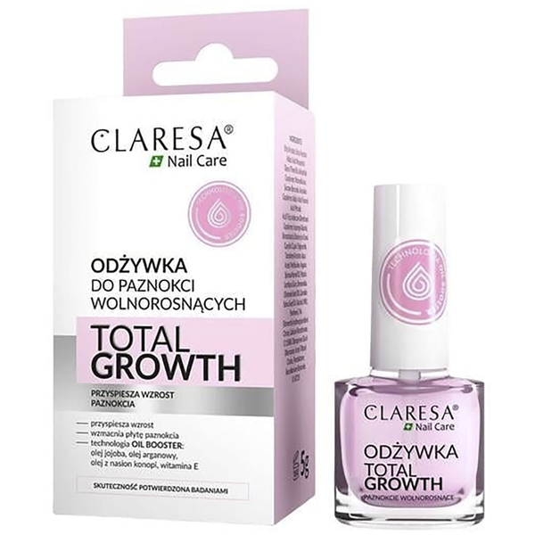 Кондиціонер для нігтів Claresa Total Growth Nail Conditioner зміцнювальний 5 мл - Pampik