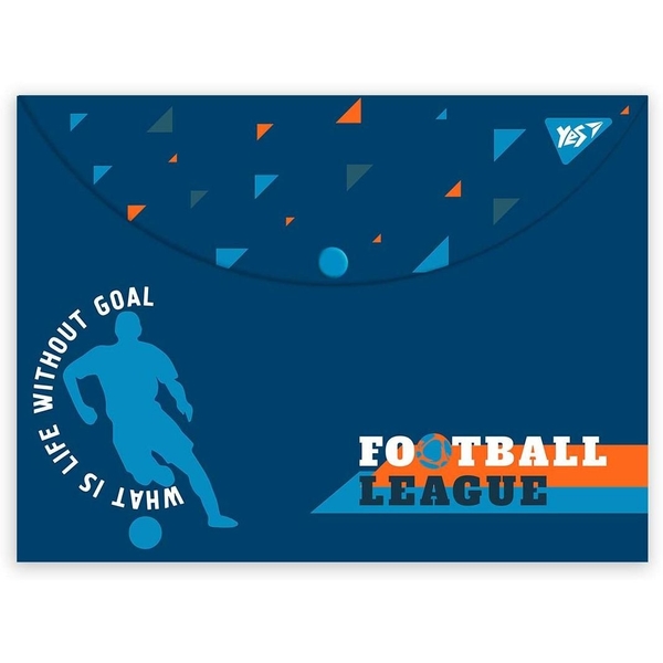 Папка-конверт Yes Football, A4, с кнопкой (492027) - Pampik
