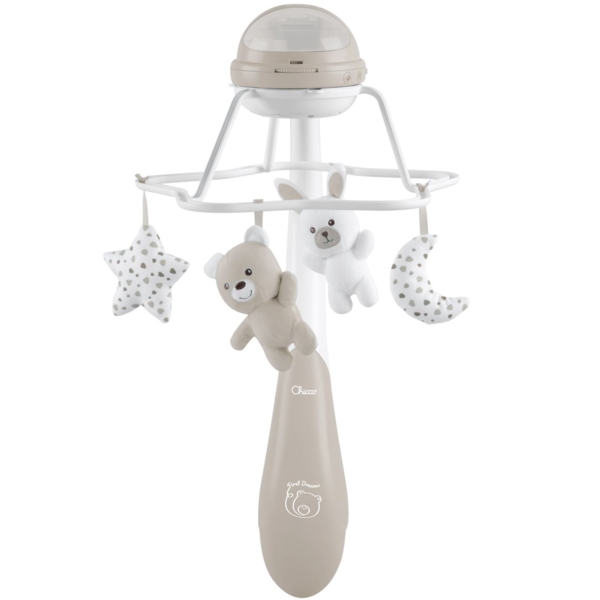 Мобиль-проектор на кроватку Chicco Радуга 3 в 1, бежевый (11041.00) - Pampik