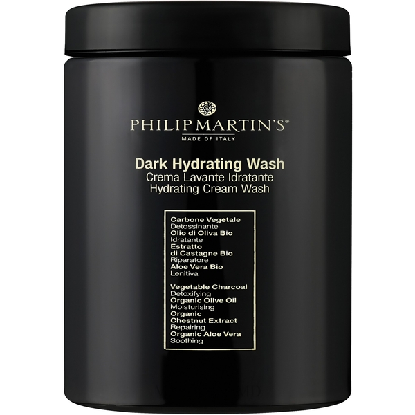 Зволожуючий шампунь для шкіри голови та бороди Philip Martin's Dark Hydrating Wash Crema, 1 л - Pampik