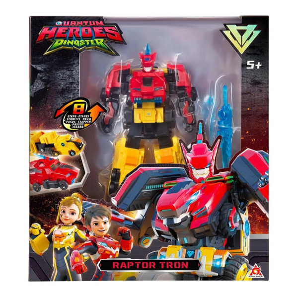 Ігровий набір з роботом-трансформером Quantum Heroes Dinoster Раптор Трон (EU580811) - Pampik - 6