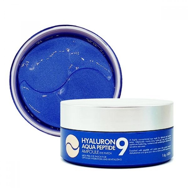 Гідрогелеві патчі глибокого зволоження Medi-Peel Hyaluron Aqua Peptide 9 Ampoule Eye Patch з пептидами, 60 шт. - Pampik - 2