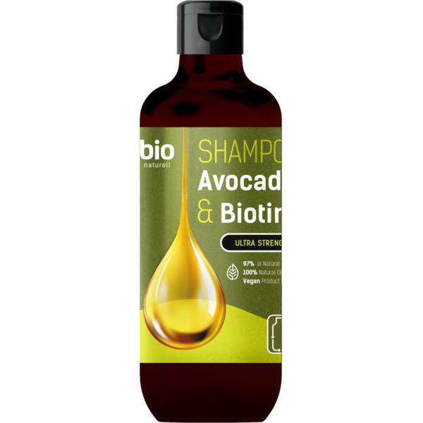 Шампунь Bio Naturell Avocado Oil & Biotin Ультрасила, 355 мл - Pampik