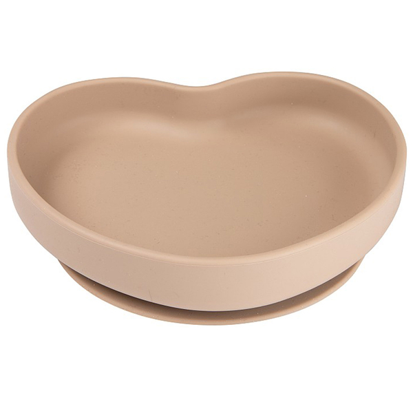 Тарілка Canpol babies Серце, силіконова, бежева (80/309_bei) - Pampik