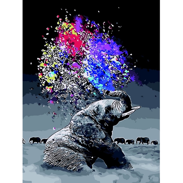 Картина за номерами ZiBi Art Line Слоненя 40х50 см (ZB.64257) - Pampik