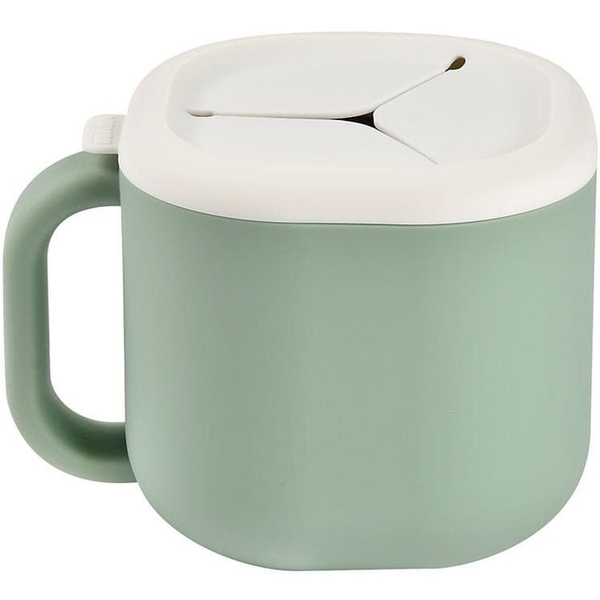 Чашка силиконовая для снеков и напитков Beaba Pick'n'Snack, оливковая, 460 мл (913564) - Pampik