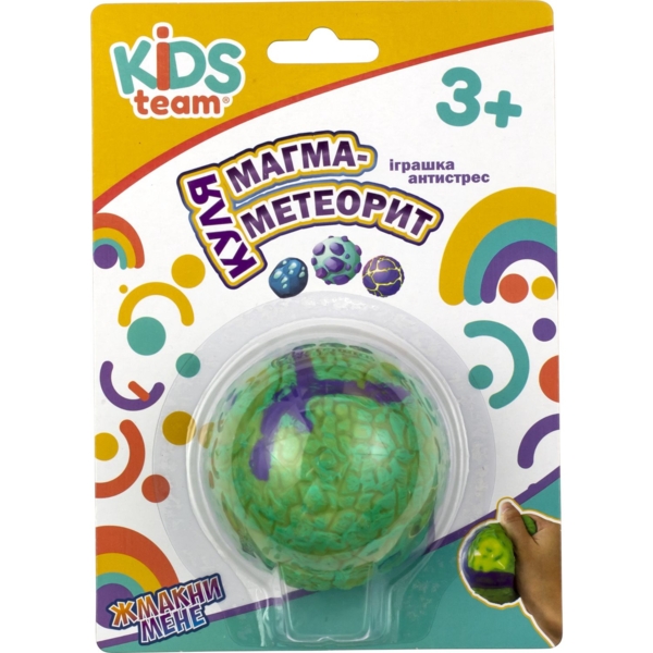 Іграшка-антистрес Kids Team Куля магма-метеорит зелено-фіолетова (CKS-10693_4) - Pampik - 2