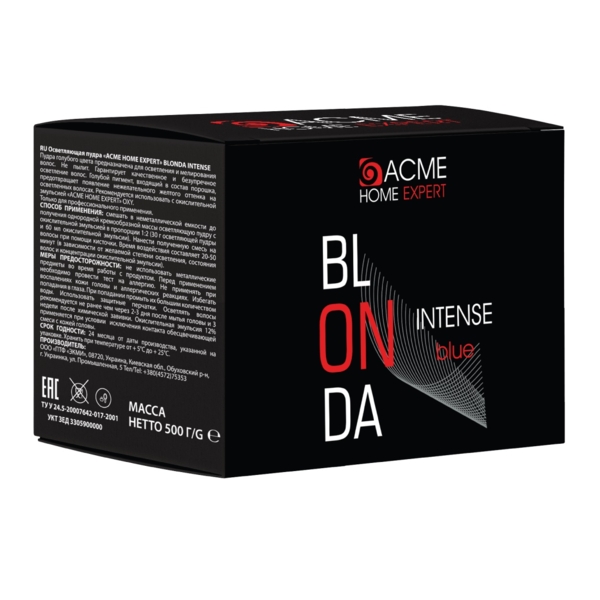 Освітлююча пудра Acme Home Expert Blonda Intense Blue, 500 г - Pampik