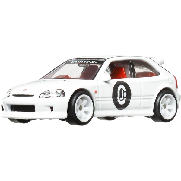 Колекційна модель машинки Hot Wheels Преміальні автівки '99 Honda Civic Type R (EK9) біла (GJT68/HKF19) - Pampik - 2