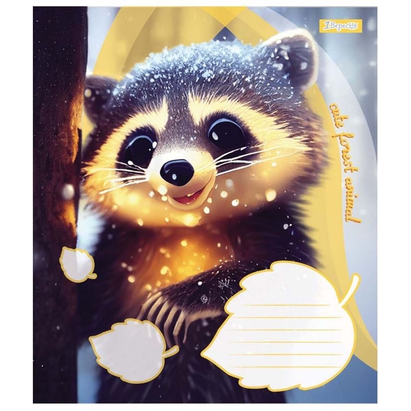 Тетрадь общая 1 Вересня Cute Forest Animal, А5, в косую линию, 12 листов (766298) - Pampik