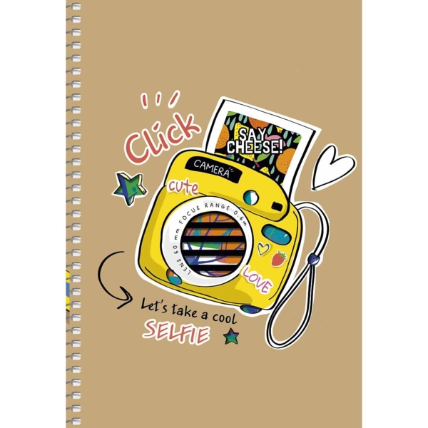 Тетрадь для записей Student Фотокамера А5, в клеточку, спираль, 96 листов (A5-SC-096-6115K) - Pampik