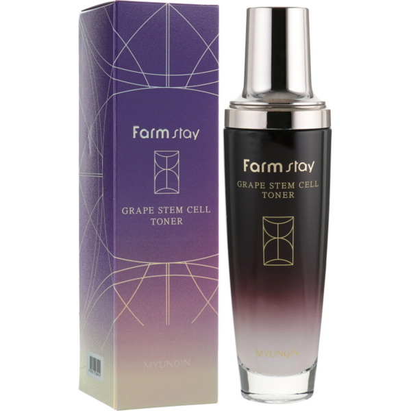 Тонер для лица FarmStay Grape Stem Cell Toner, с фитоствольными клетками винограда, 130 мл - Pampik - 3