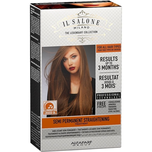 Набір для випрямлення волосся IL Salone Milano Semi Permanent Straightening, шампунь + крем + маска - Pampik