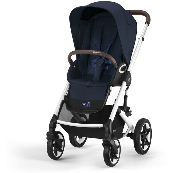 Прогулянковий візочок Cybex Talos S Lux SLV Ocean Blue, з бампером, темно-синій (522002593) - Pampik - 2