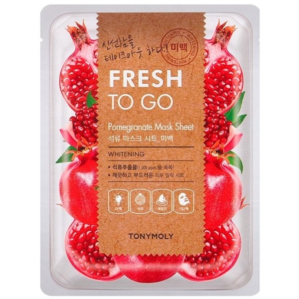 Маска тканевая для лица Tony Moly Fresh To Go Pomegranate Гранат, 25 г - Pampik