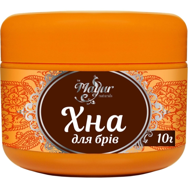 Хна для бровей Mayur темно-коричневая 10 г - Pampik
