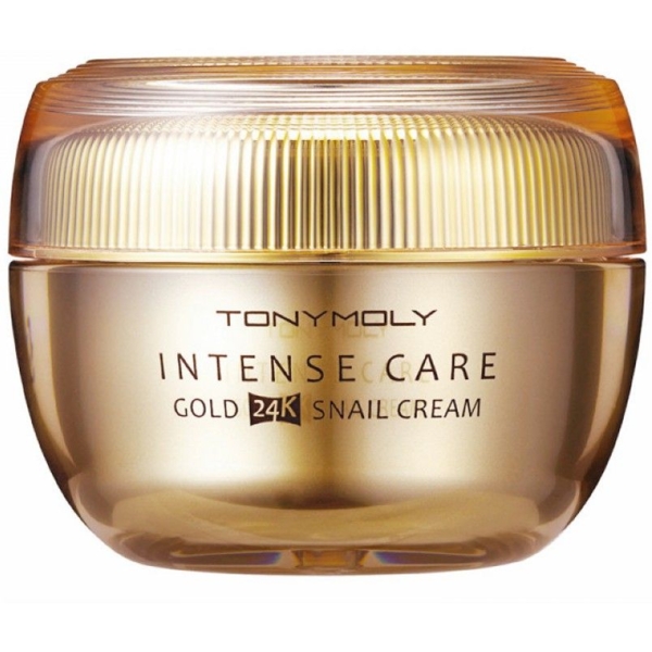 Крем для обличчя Tony Moly Intense Care Gold 24K Snail Cream, з муцином равлика та золотом, 45 мл - Pampik