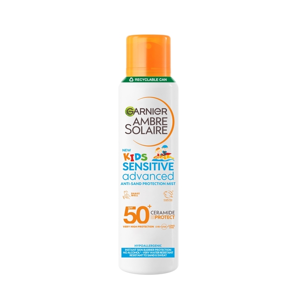 Солнцезащитный спрей-мист для детей Garnier Ambre Solaire Kids, SPF 50+, 150 мл - Pampik
