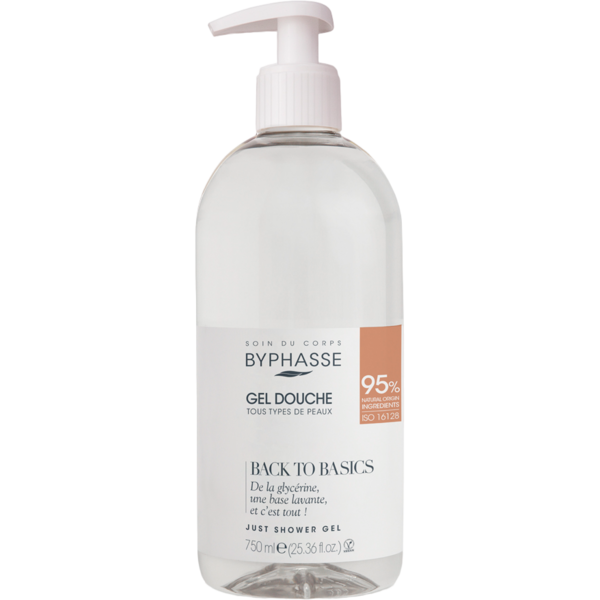Гель для душу Byphasse Back To Basics, для всіх типів шкіри, 750 мл - Pampik