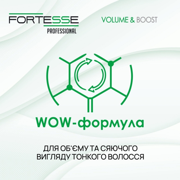 Шампунь Fortesse Professional Volume & Boost Об'єм, для тонкого волосся, з дозатором, 1 л - Pampik - 6
