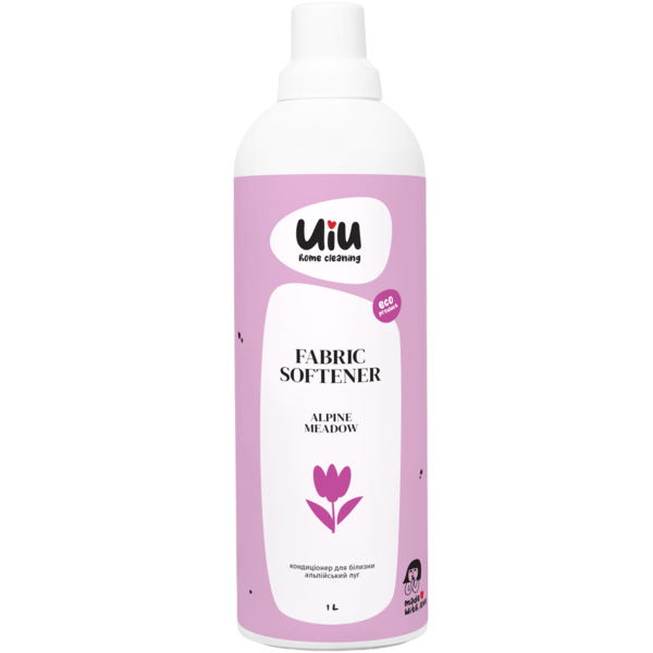Екологічний концентрований безфосфатний кондиціонер-ополіскувач UIU Альпійський луг, 1 л - Pampik