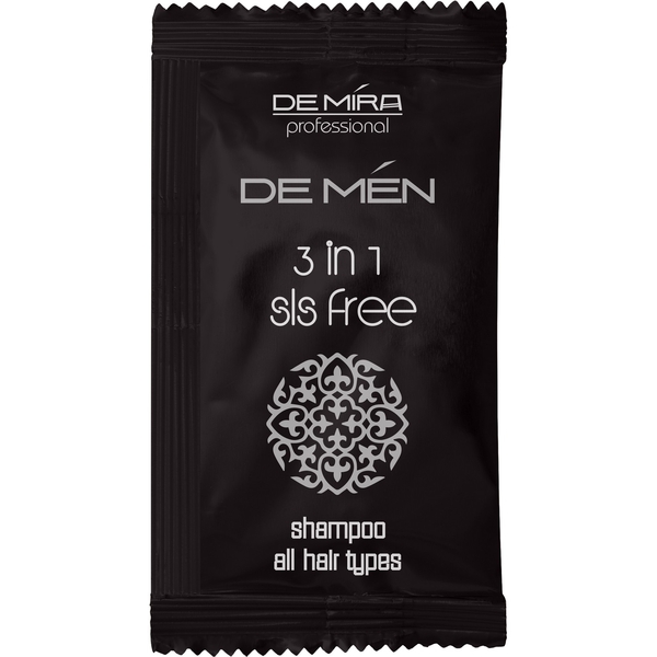 Професійний шампунь DeMira Professional DeMen 3 в 1, саше, 10 мл - Pampik
