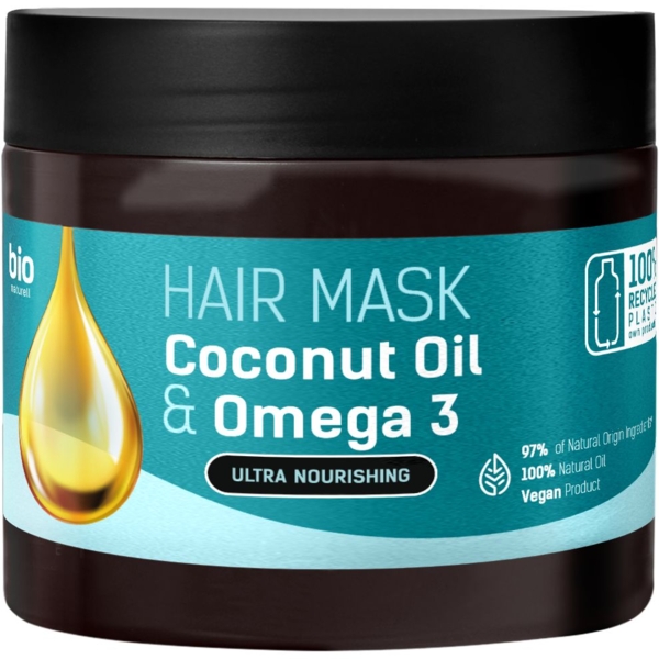 Маска для волосся Bio Naturell Coconut Oil & Omega 3 ультраживлення 295 мл - Pampik