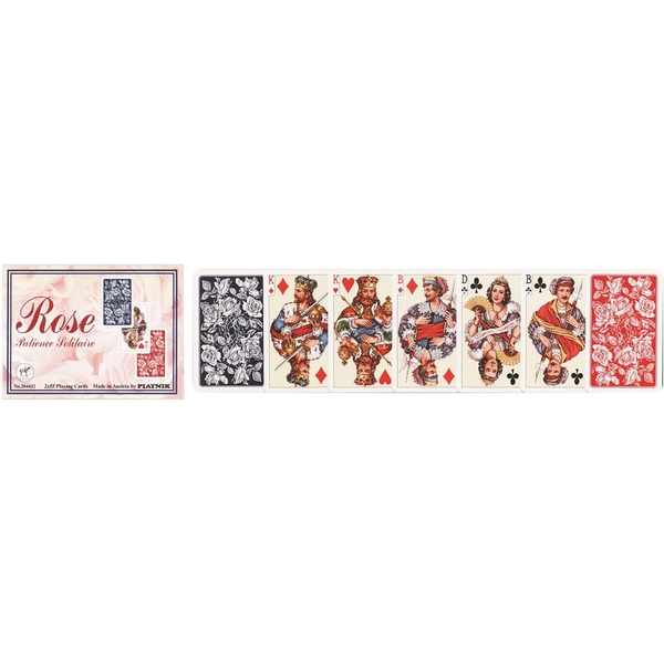 Карты пасьянсные Piatnik Роза, 2 колоды по 55 карт (PT-204432) - Pampik