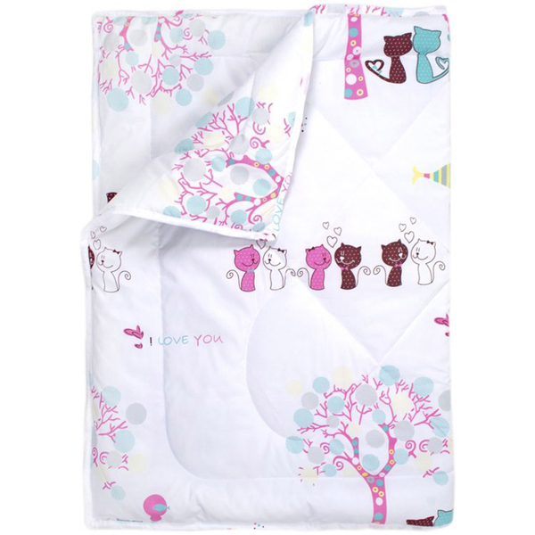 Дитяча ковдра Iris Home Kitty, 145х95 см, біла (svt-2000022303958) - Pampik