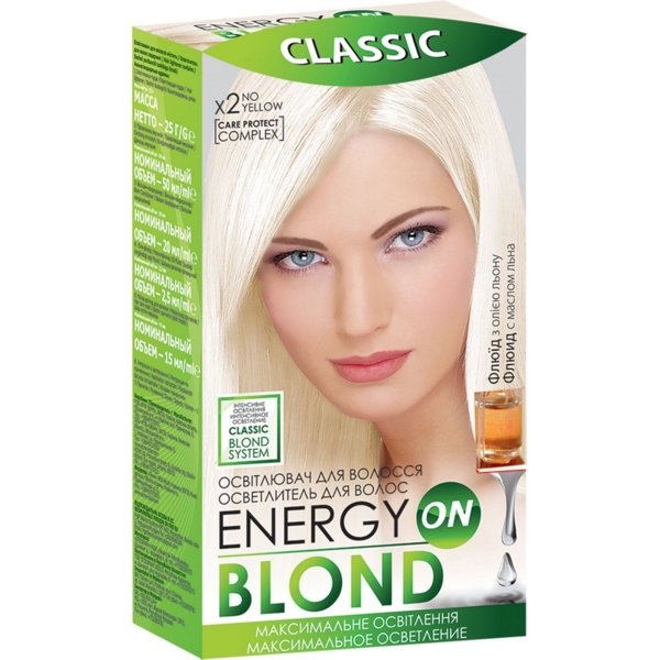 Освітлювач для волосся Acme Color Energy Blond Classic, 112,5 г - Pampik