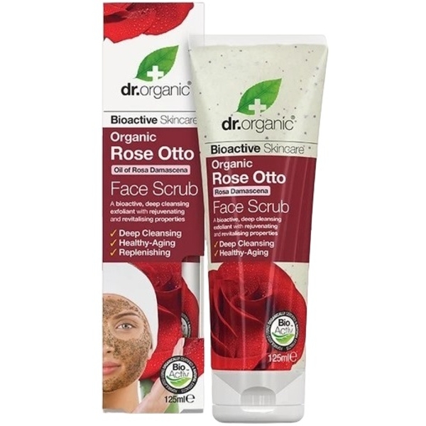 Скраб для обличчя Троянда Отто Dr. Organic Bioactive Skincare Rose Otto Face Scrub 125 мл - Pampik