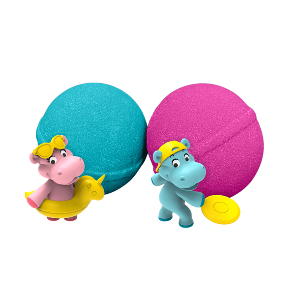 Ароматна бомбочка для ванни з іграшкою Inkee Бегемотики в асортименті (43417) - Pampik - 2