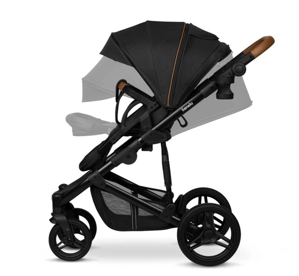 Універсальна коляска 2 в 1 Lionelo Mari Tour Black Onyx, чорна - Pampik - 7