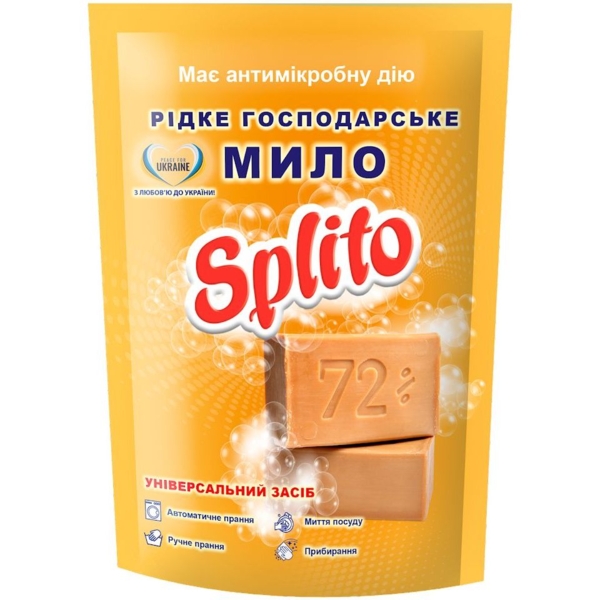 Жидкое хозяйственное мыло Splito 72%, 500 мл - Pampik