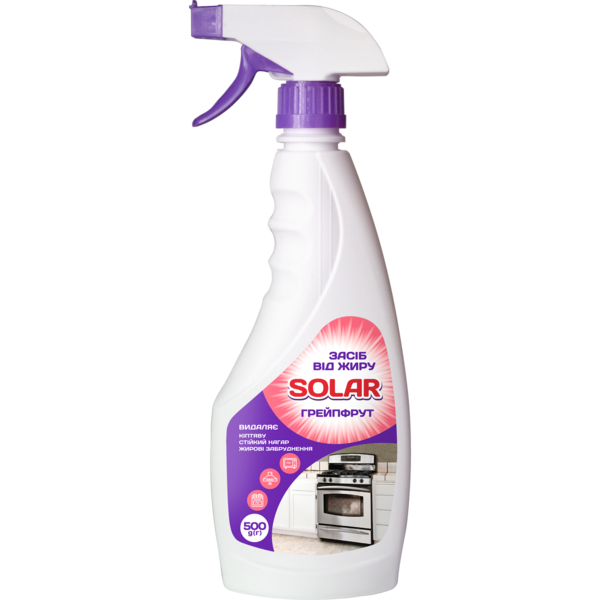 Засіб для розчинення жиру та нагару Solar Грейпфрут з розпилювачем 500 мл - Pampik