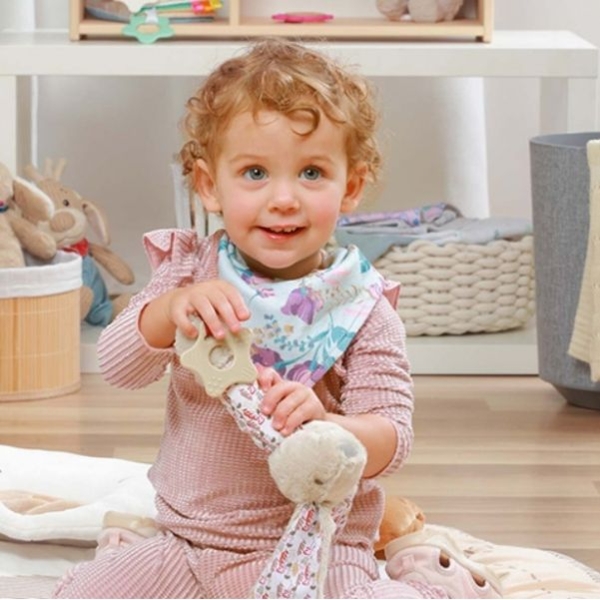 Нагрудник-платок BabyOno Цветочки, 2 шт. (879/16) - Pampik - 3