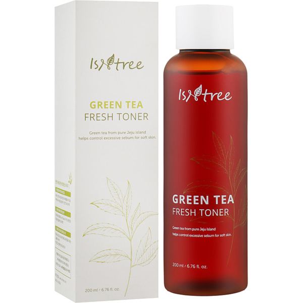 Тонер для жирної шкіри IsNtree Green Tea Fresh Toner, з зеленим чаєм, 200 мл - Pampik - 2