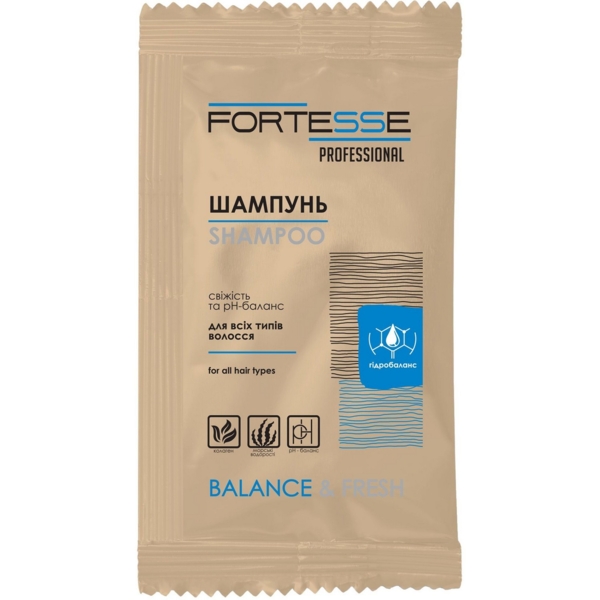 Шампунь Fortesse Professional Balance & Fresh, для всіх типів волосся, 15 мл - Pampik