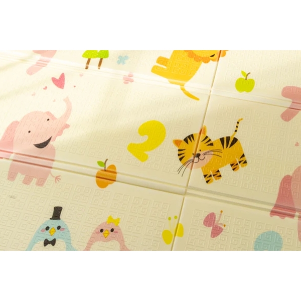 Дитячий килимок Poppet Малятко-жираф та Цифри-тварини двосторонній складний, 150х180x1 см (PP021-150) - Pampik - 4