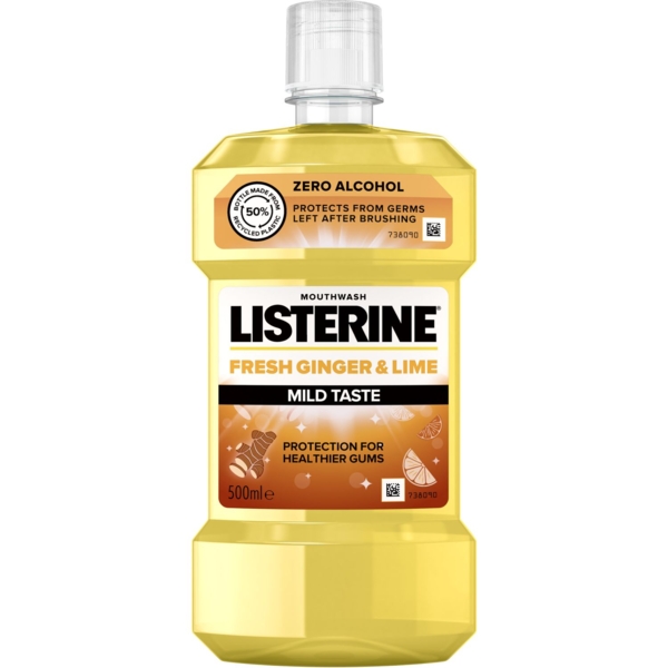 Ополіскувач для ротової порожнини Listerine Свіжість імбиру та лайма, 500 мл - Pampik