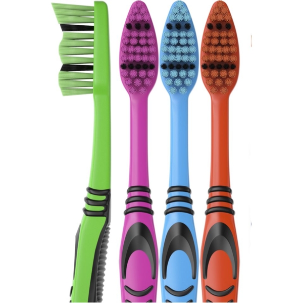 Зубні щітки Oral-B Colors середня, 4 шт. - Pampik