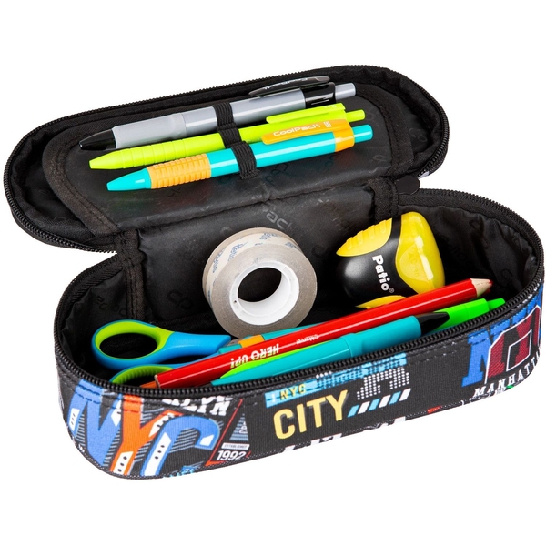 Пенал на молнии CoolPack Campus Big City, с органайзером для ручек, 23х9х5 см (F062673) - Pampik - 2