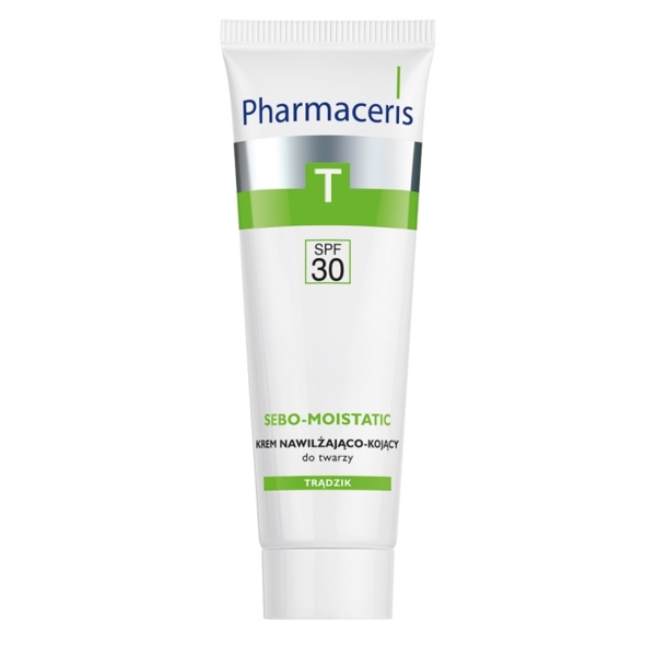 Интенсивный увлажняющий крем Pharmaceris T Sebo-Moistatic SPF 30 Угревая кожа, 50 мл (E1426) - Pampik