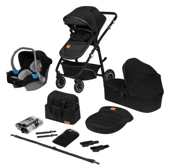 Універсальна коляска 3 в 1 Lionelo Bianka Black Onyx - Pampik - 16