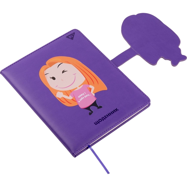 Дневник школьный Yes PU твердый HAHAHA 1 тиснение, печать на фигурном клапане (911479) - Pampik - 3