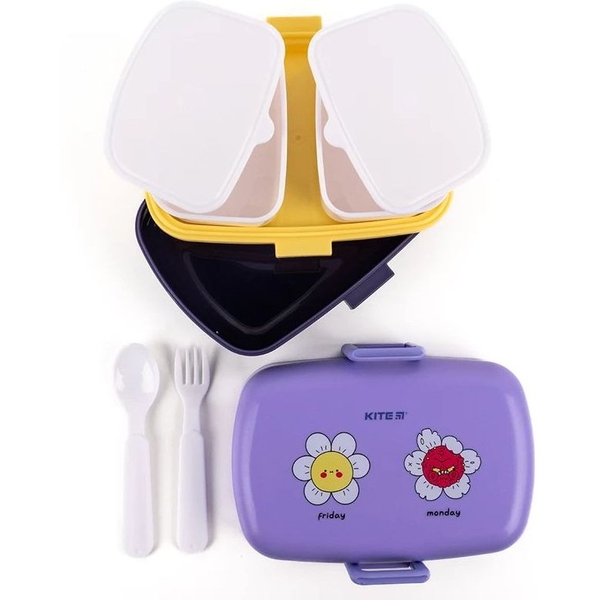 Ланч-бокс Kite з наповненням 1150 мл, фіолетовий (K23-180-2) - Pampik - 6