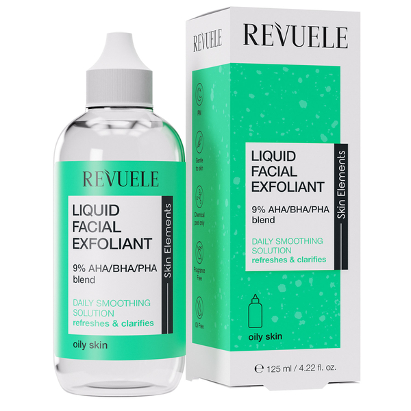 Эксфолиант Revuele Liquid Facial Exfoliant 9% AHA/BHA/PHA blend для жирной кожи, 125 мл - Pampik