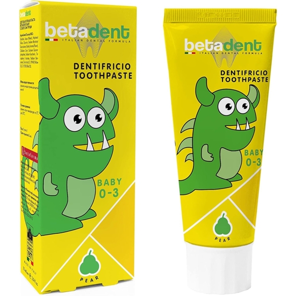 Зубна паста Betadent Baby Pear, 0-3роки, 75 мл - Pampik - 2