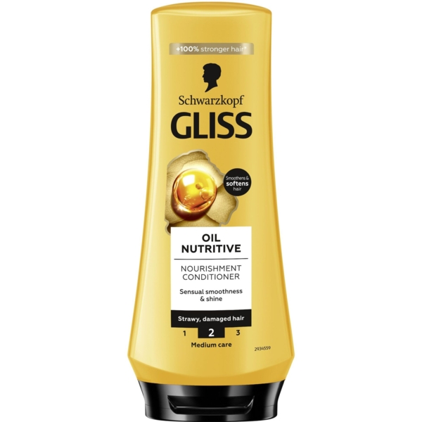 Бальзам Gliss Oil Nutritive для сухих и поврежденных волос, 200 мл - Pampik