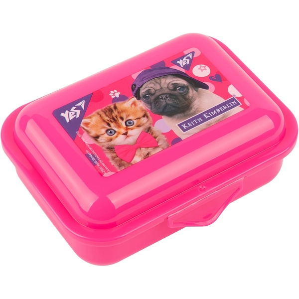 Ланч-бокс Yes Keith Kimberlin, 280 мл, рожевий (707745) - Pampik